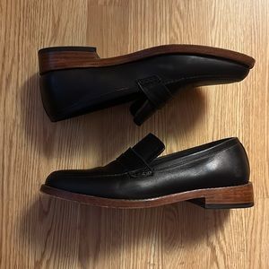 Black Leather Nisolo Loafers